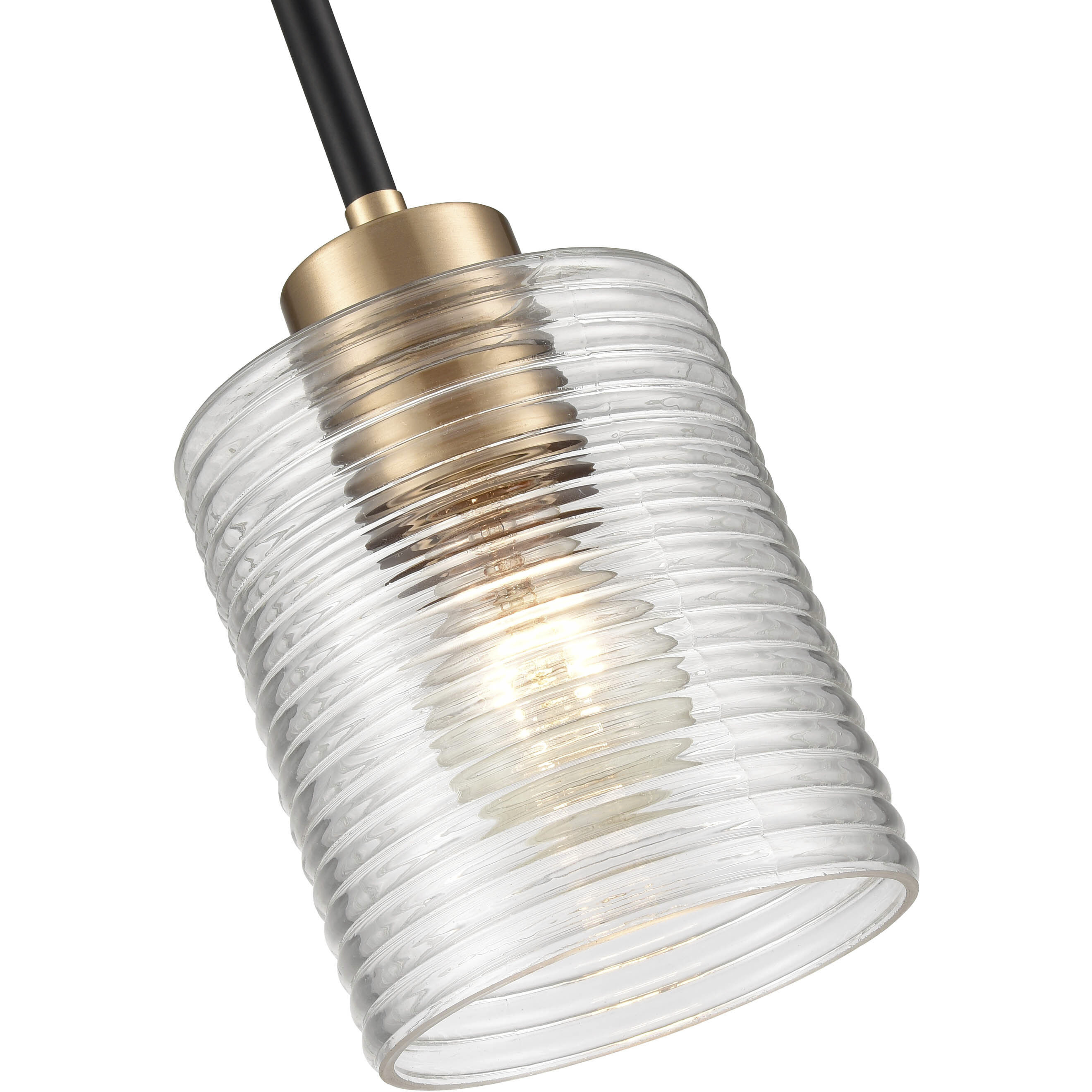 Renitta 1 Light 5 inch Matte Black/Modern Gold Mini Pendant Ceiling Light